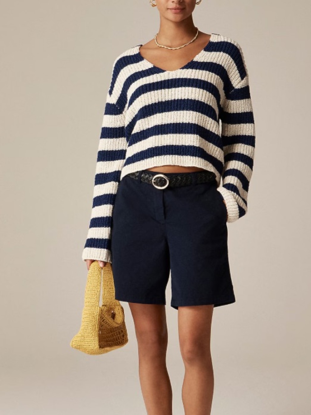 J Crew 7” heritage Classic chino short navy size 12